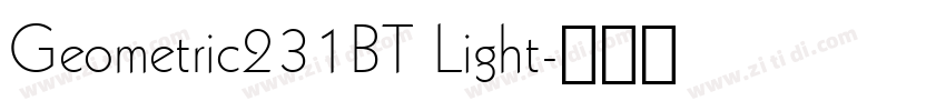 Geometric231BT Light字体转换